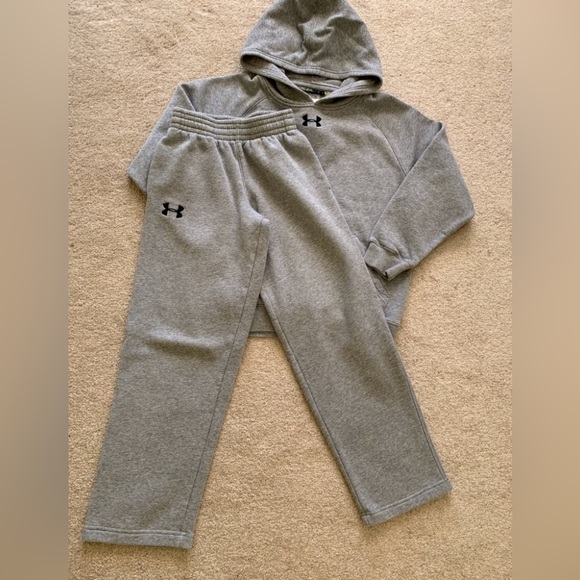 UNDER ARMOUR BOYS’ SIZE YSM MATCHING HOODIE +PANTS - Picture 2 of 7